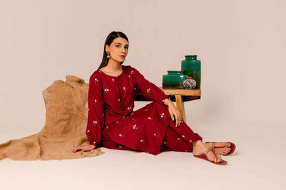 Floral 2PC Summer Embroidered Dress
